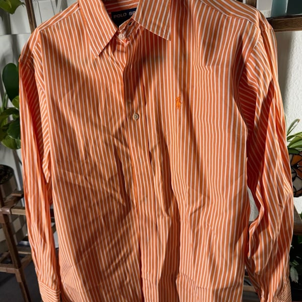 Polo Sport Ralph Lauren Striped Long Sleeve Button-Down Shirt Size 8