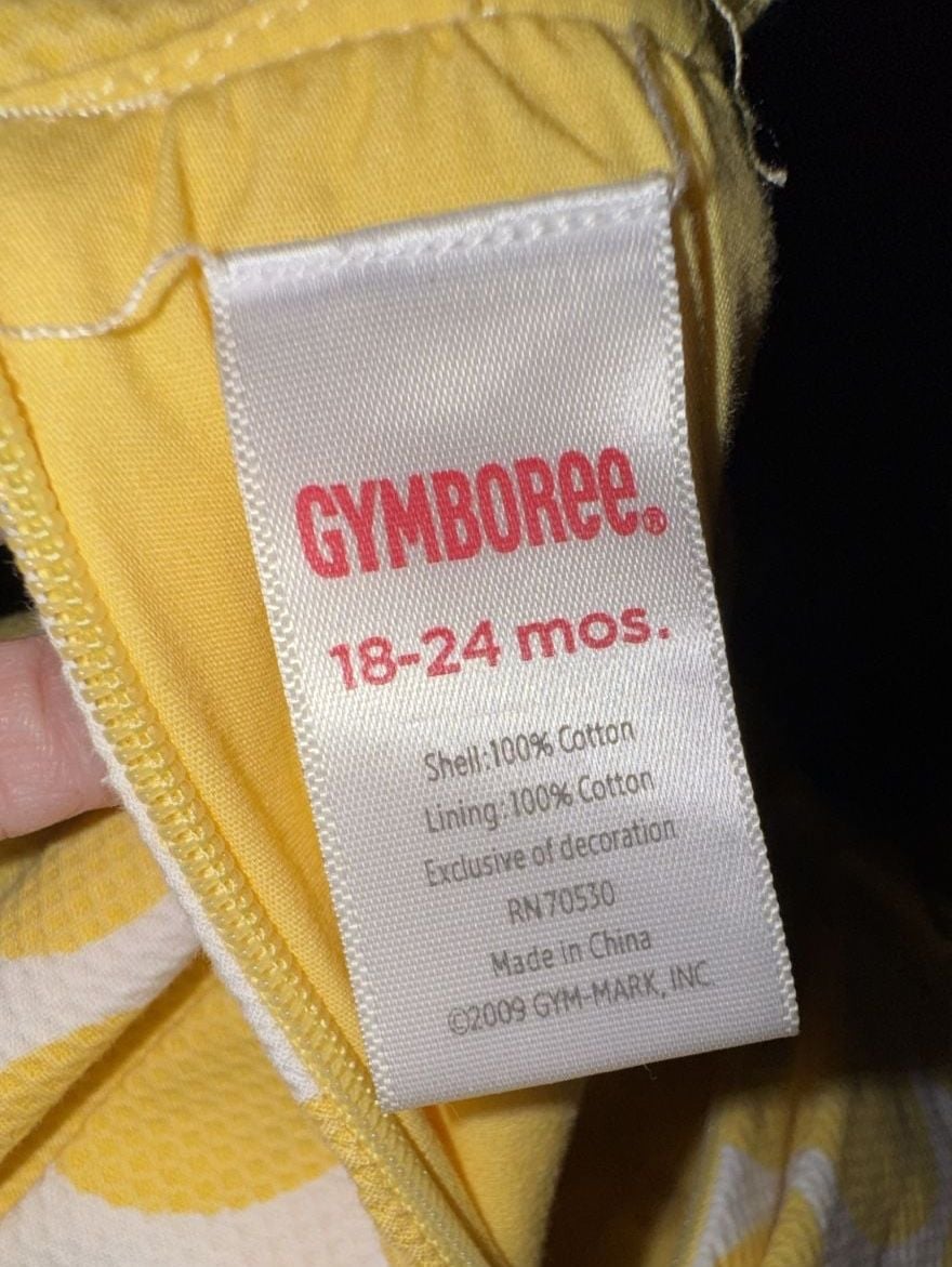 Gymboree A Pop Of Daisies Dress 18-24 Mos Yellow White Polka Dot Flower 5