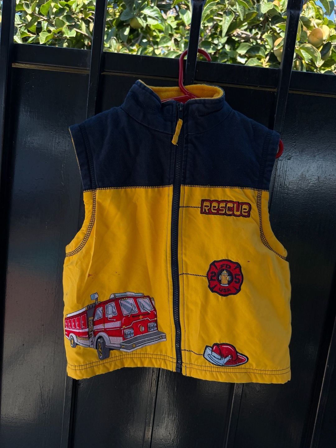 Vtg Khq Sportswear Firefighter Vest Size 7 Yellow Fire Truck Rescue 2