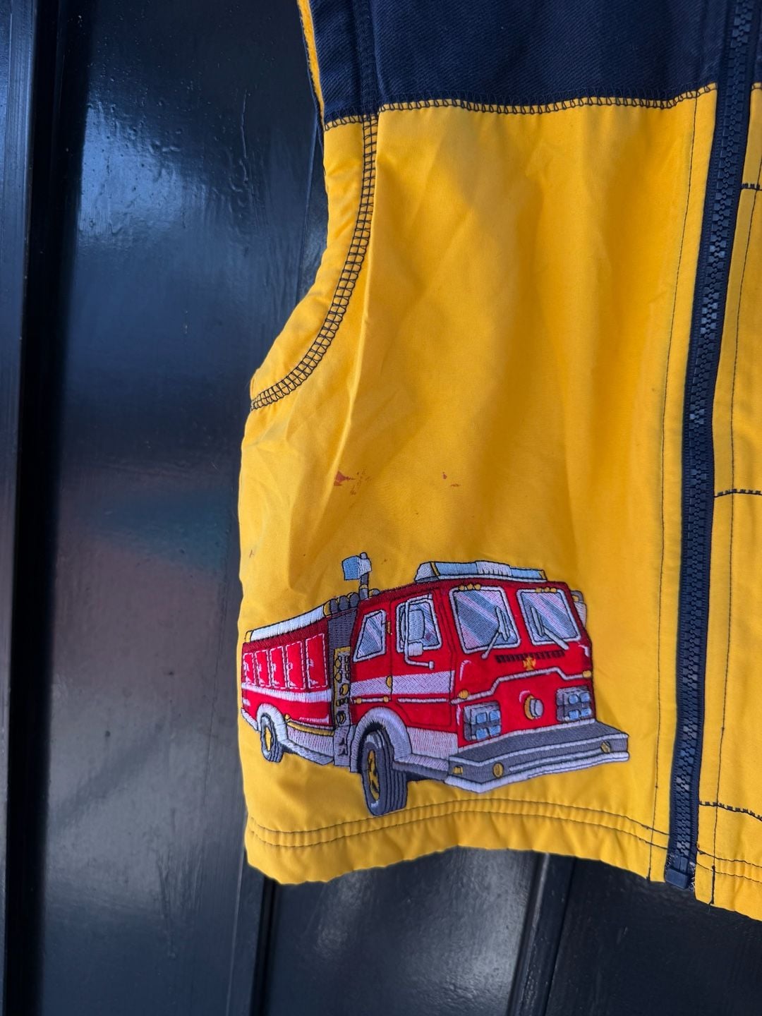 Vtg Khq Sportswear Firefighter Vest Size 7 Yellow Fire Truck Rescue 6