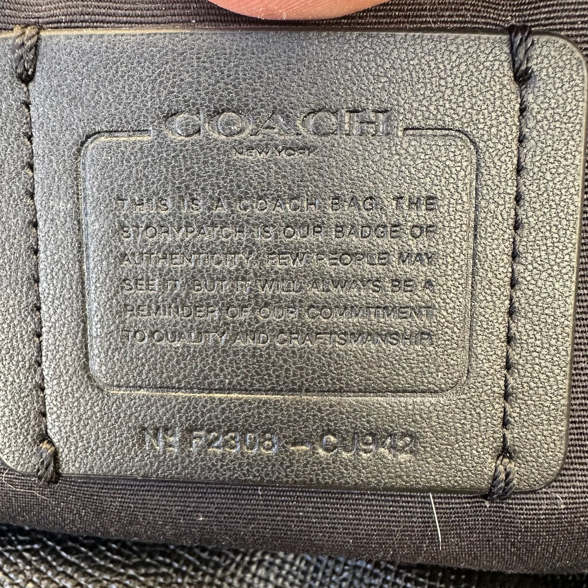 NWOT Coach Signature City Tote Khaki/Black 7