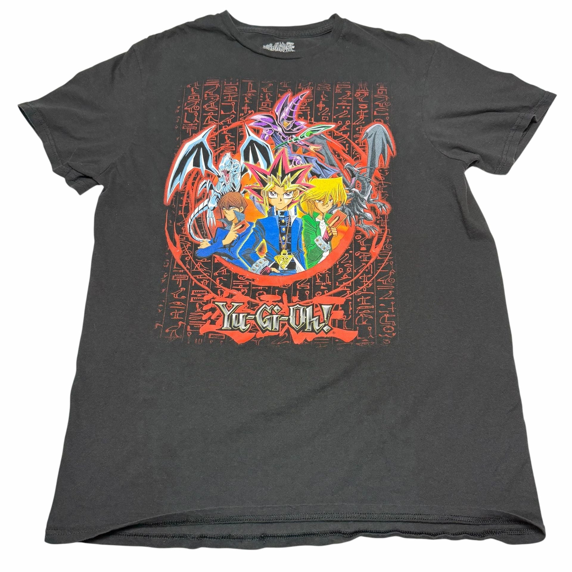 Yu-Gi-Oh! Graphic T-Shirt Size M Black Anime Characters Cotton 2