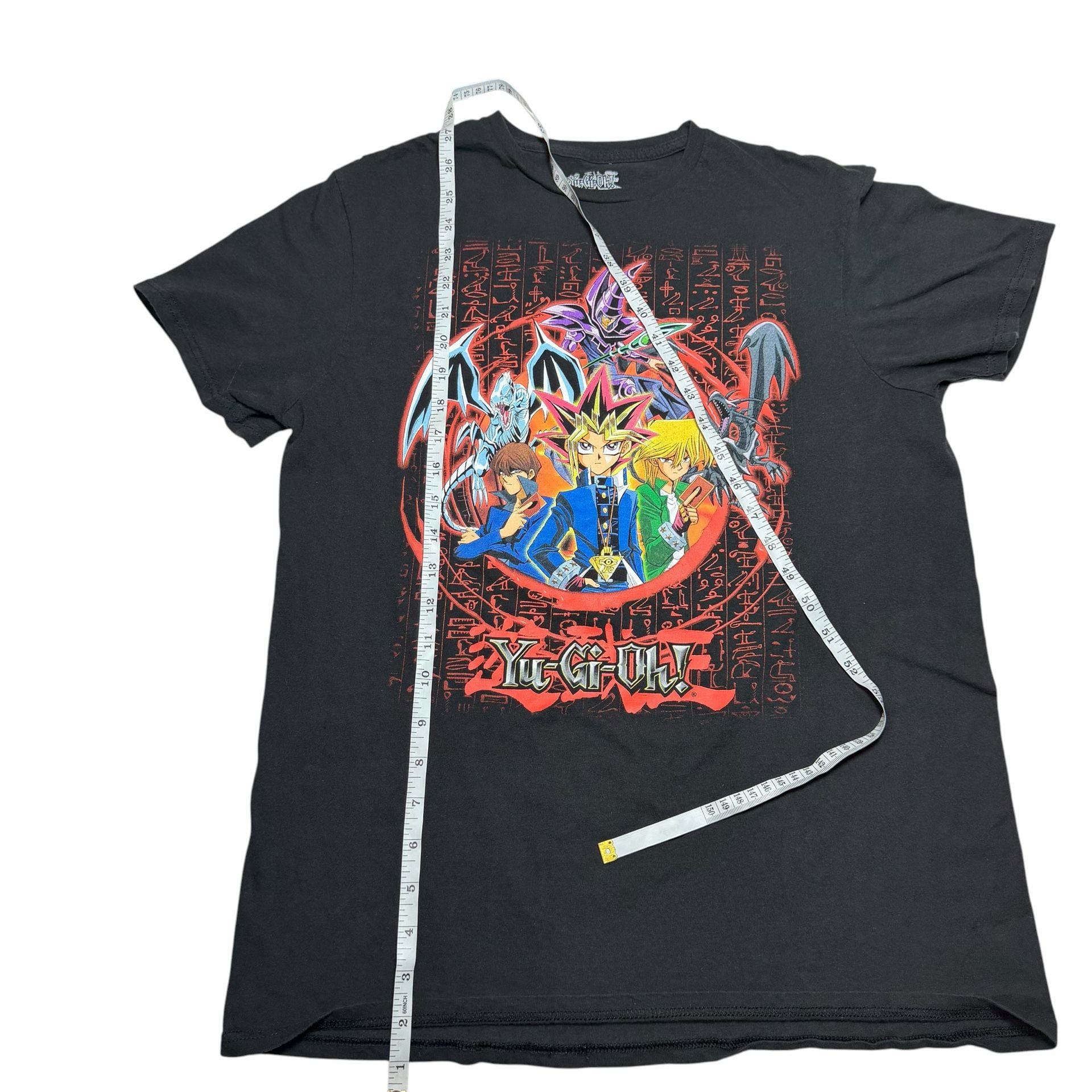 Yu-Gi-Oh! Graphic T-Shirt Size M Black Anime Characters Cotton 6