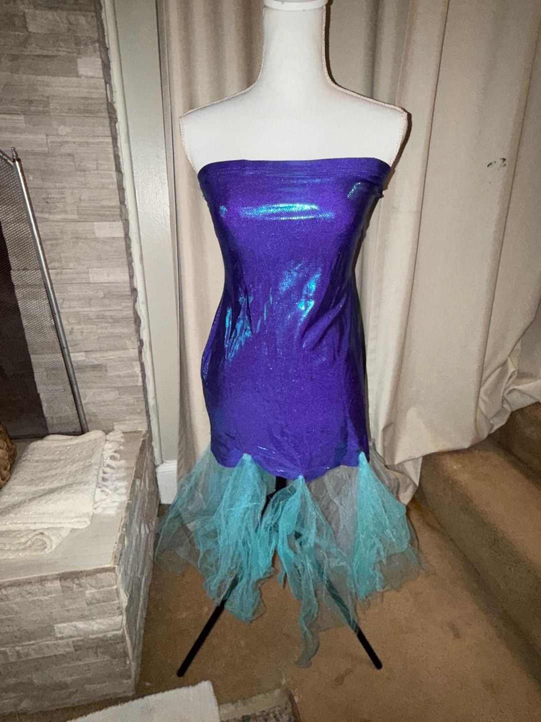 Formula X Mermaid Costume Tube Dress Purple Blue 2
