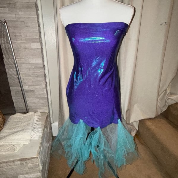 Formula X Mermaid Costume Tube Dress Purple Blue