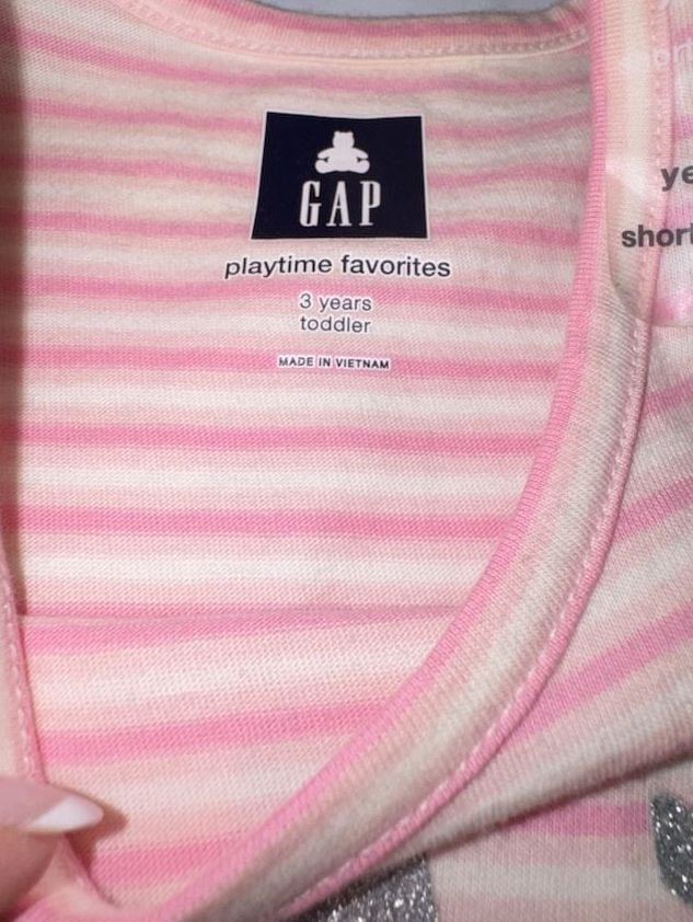 Gap Playtime Favorites Tank Top And Shorts Set Size 3 Years Pink Stripes - Girl’s 4
