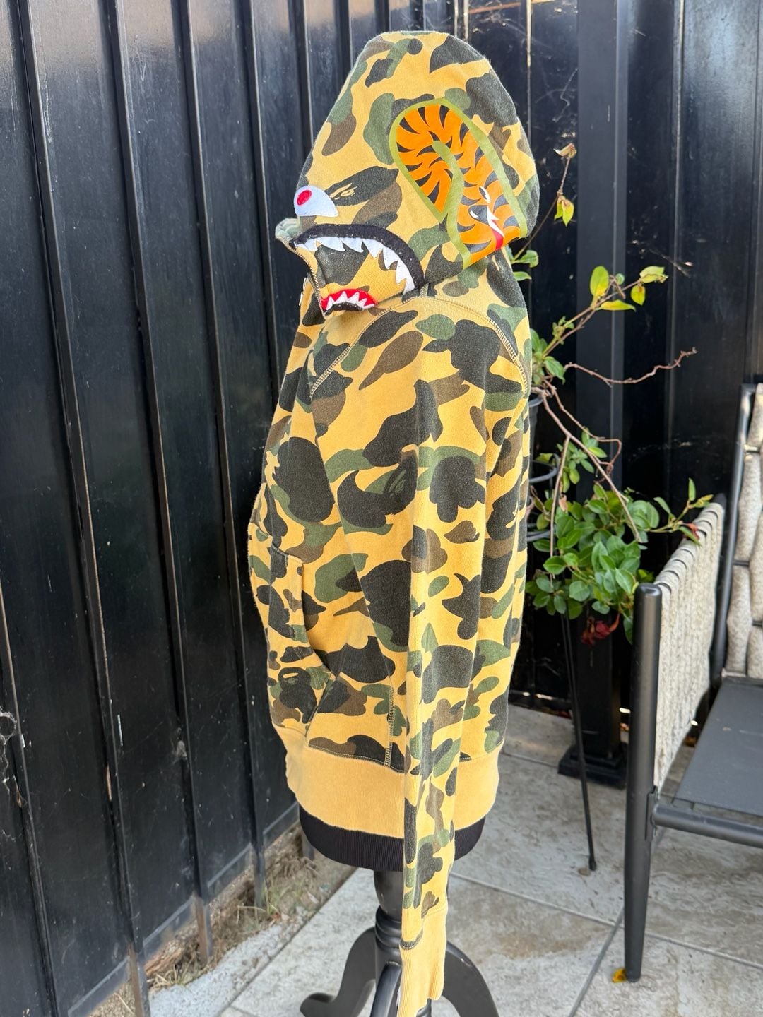 Bape 1st Camo Shark Full Zip Hoodie Yellow Camouflage 4