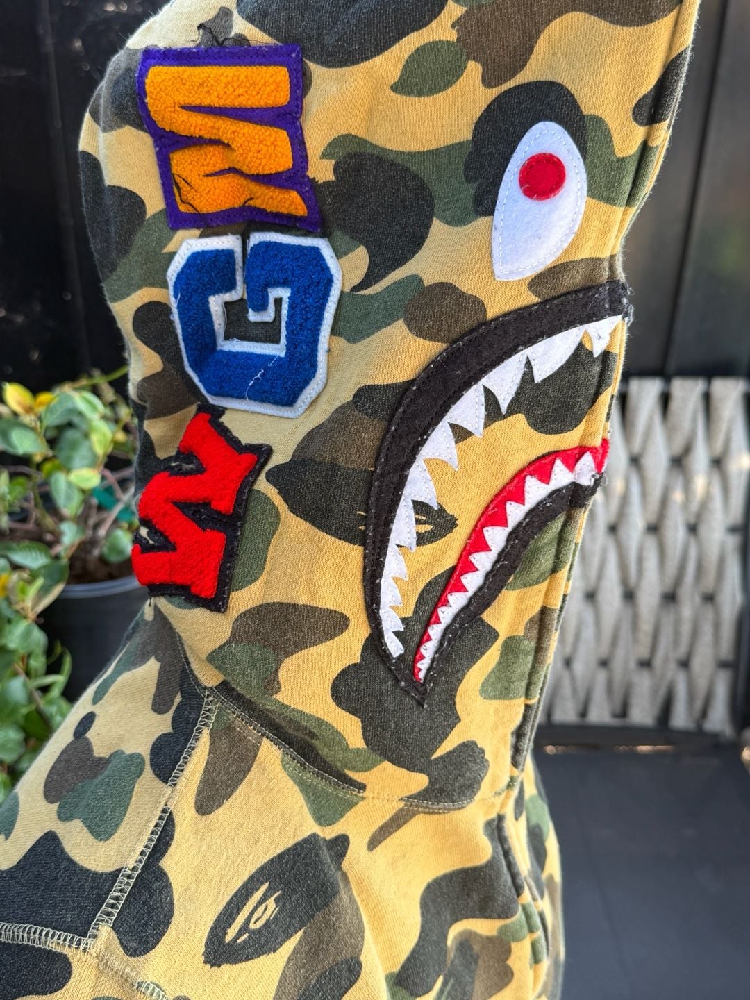 Bape 1st Camo Shark Full Zip Hoodie Yellow Camouflage 6