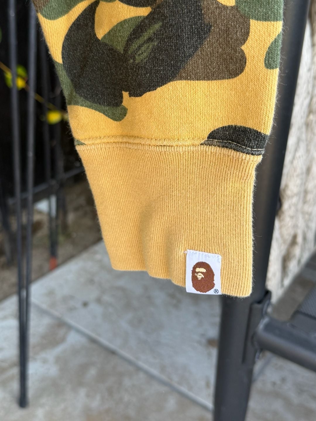 Bape 1st Camo Shark Full Zip Hoodie Yellow Camouflage 8