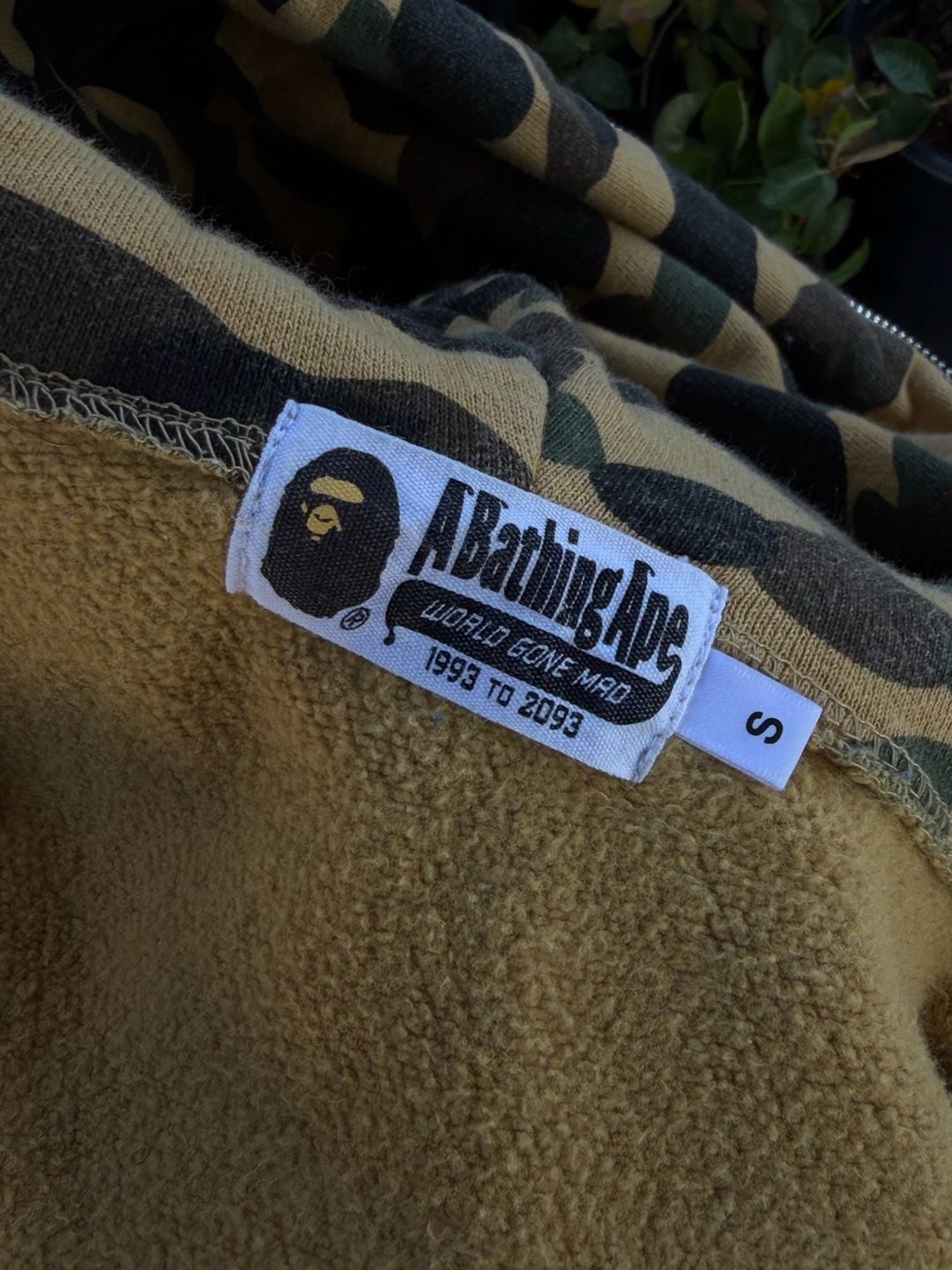 Bape 1st Camo Shark Full Zip Hoodie Yellow Camouflage 9