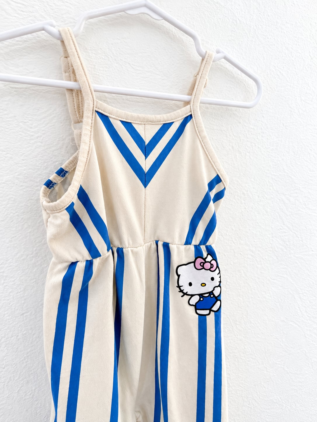 Hello Kitty Grayson Mini Jumpsuit Size 3T Blue Cream Striped 3