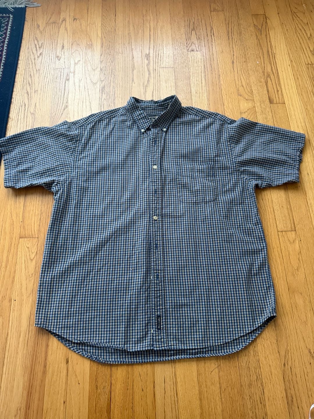 Vintage Y2K Abercrombie & Fitch Plaid Button Down Shirt Mens L 2