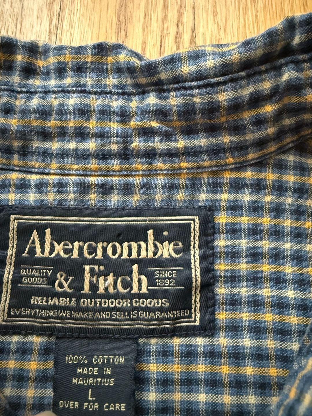 Vintage Y2K Abercrombie & Fitch Plaid Button Down Shirt Mens L 3
