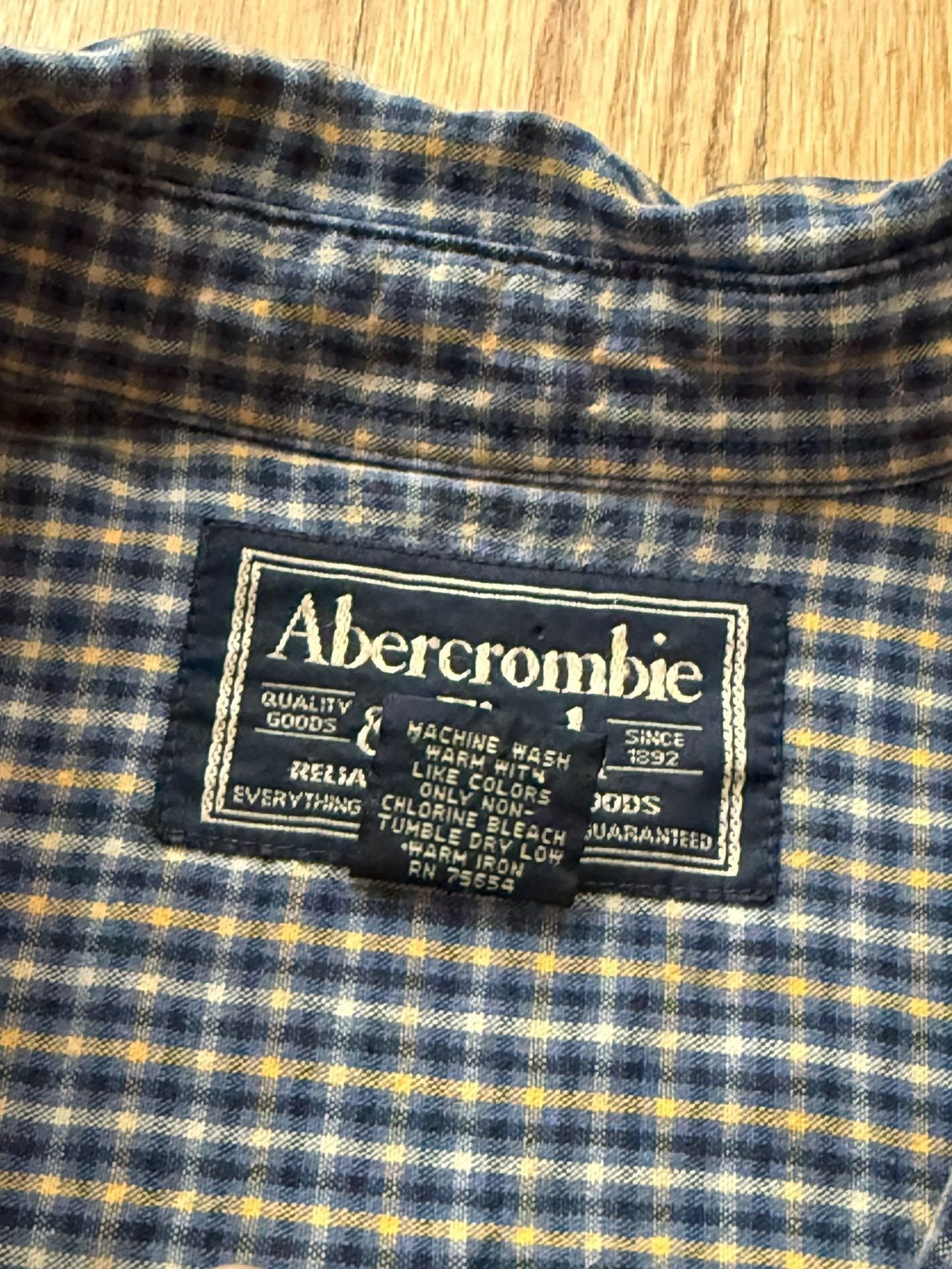 Vintage Y2K Abercrombie & Fitch Plaid Button Down Shirt Mens L 4
