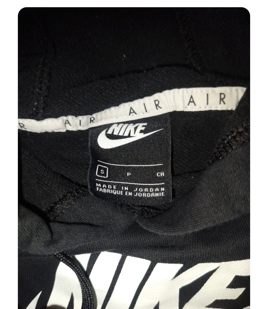 Nike Air Hoodie Size S Black Cropped Fleece Pullover 2