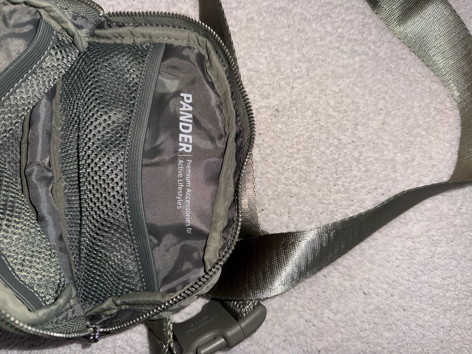 Pander Belt Bag Green Nylon Crossbody Fanny Pack 4