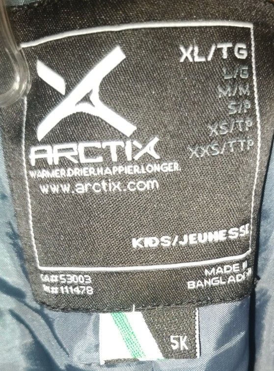 NWOT Arctix Kids Fleece Top Snow Pants Bib Overalls Nautical Blue Small 8 4