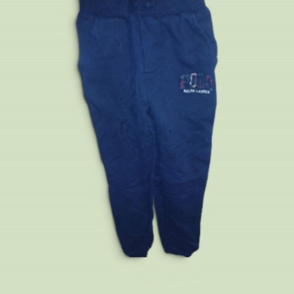 Polo Ralph Lauren Fleece Jogger Pants Size S (8) Navy Blue Logo Sweatpants