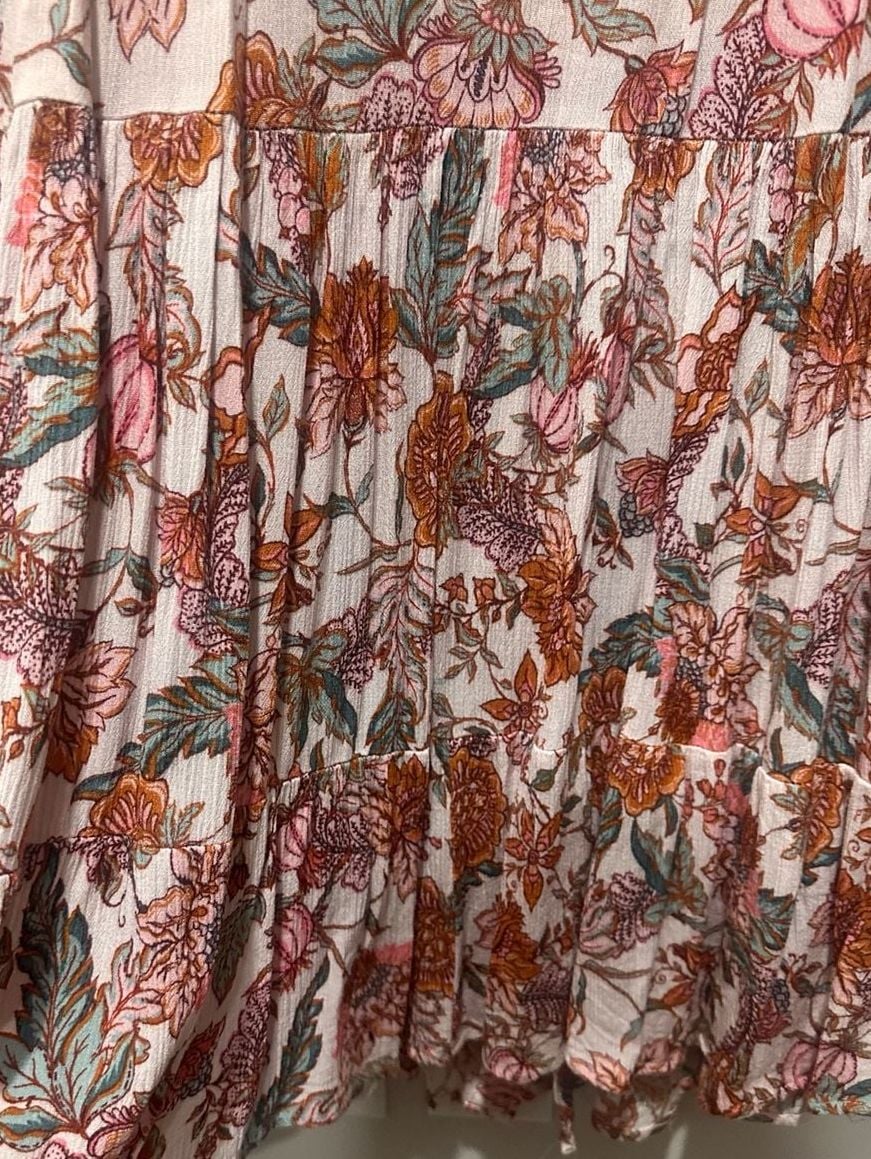Knox Rose Floral Maxi Dress Size S Pink Orange Bohemian 7