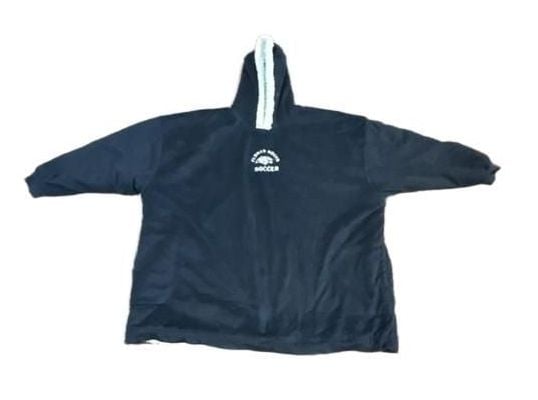 Flower Mound Soccer Hooded Sherpa Lined Parka Jacket Navy White 2