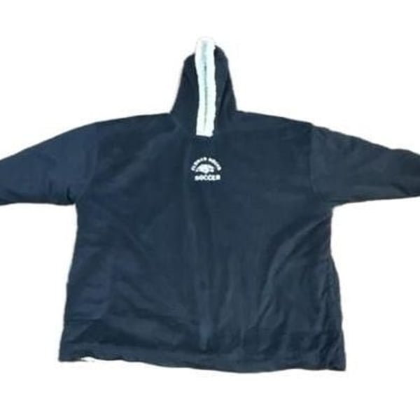 Flower Mound Soccer Hooded Sherpa Lined Parka Jacket Navy White