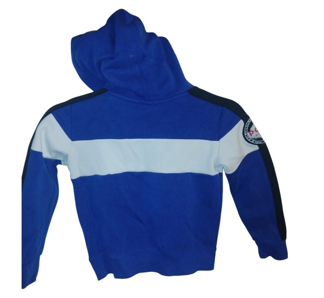 Polo Ralph Lauren Hoodie Size 6 Blue Color Block Alpine Racing 67 3