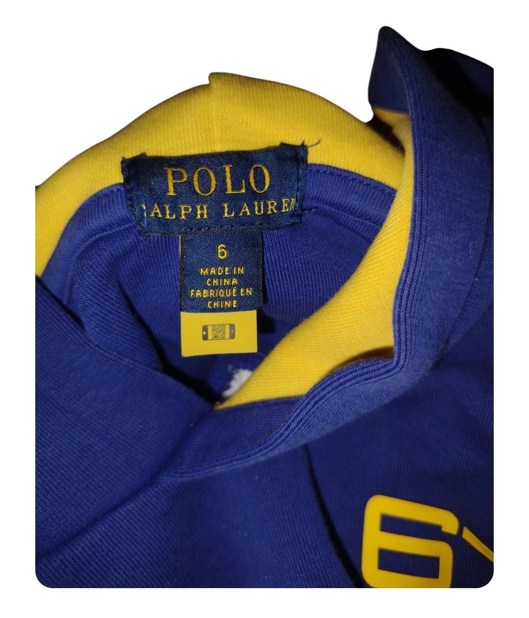 Polo Ralph Lauren Hoodie Size 6 Blue Color Block Alpine Racing 67 4