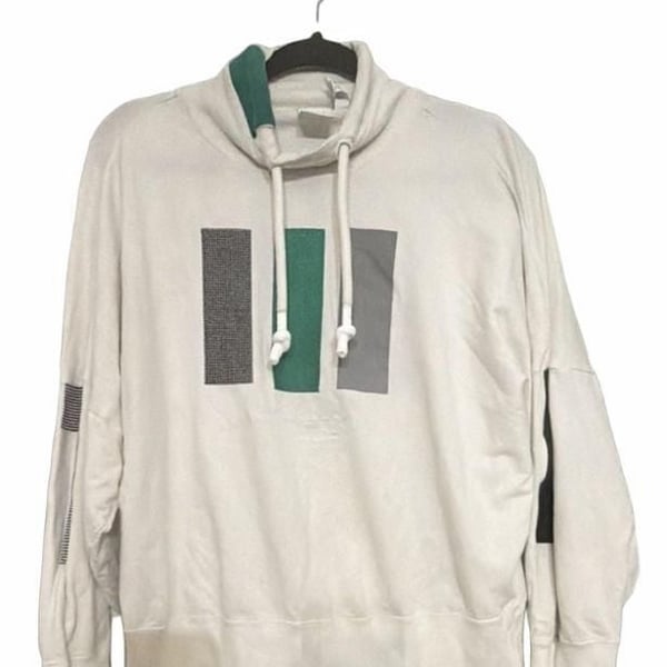 Adidas EQT ADV 91-17 Vintage Sweatshirt Size S White High Neck Pullover