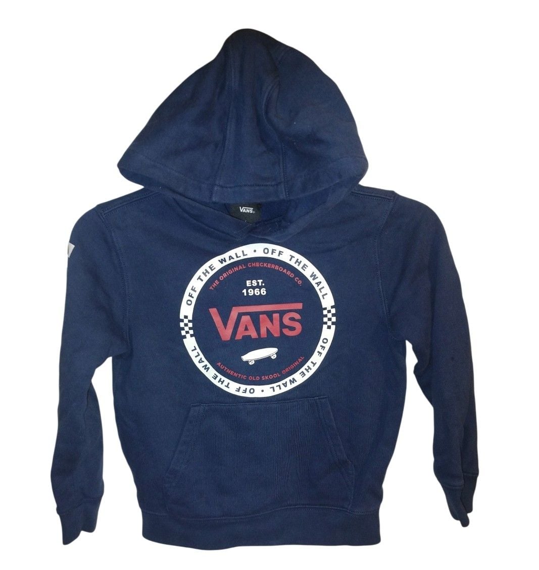Vans Off The Wall Graphic Pullover Hoodie Navy Blue 2