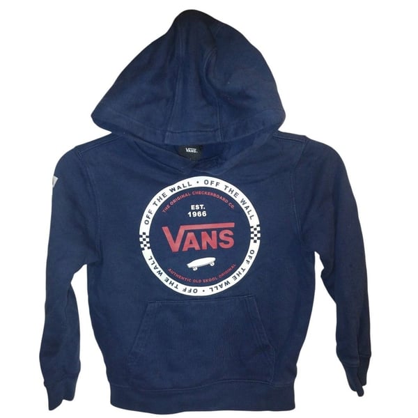 Vans Off The Wall Graphic Pullover Hoodie Navy Blue