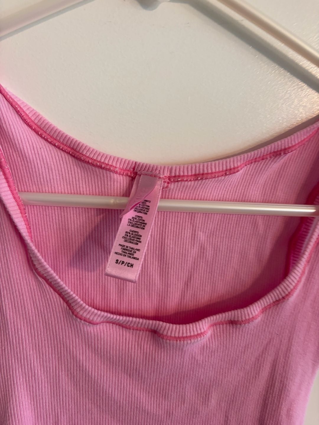 Skims Cotton Rib Tank And Legging Set Size S Pink 8
