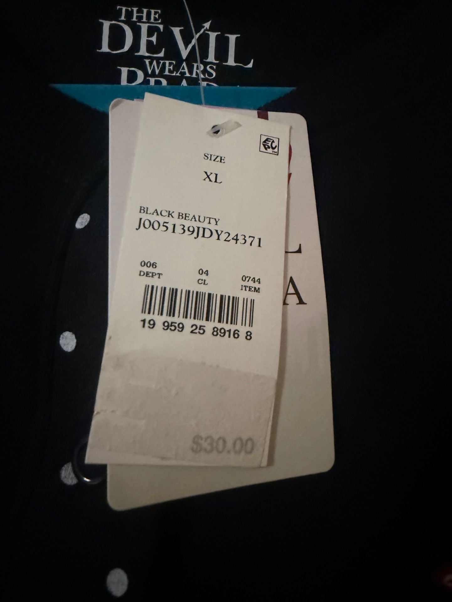 The Devil Wears Prada Cardigan Size XL Black Everybody Wants To Be Us 4