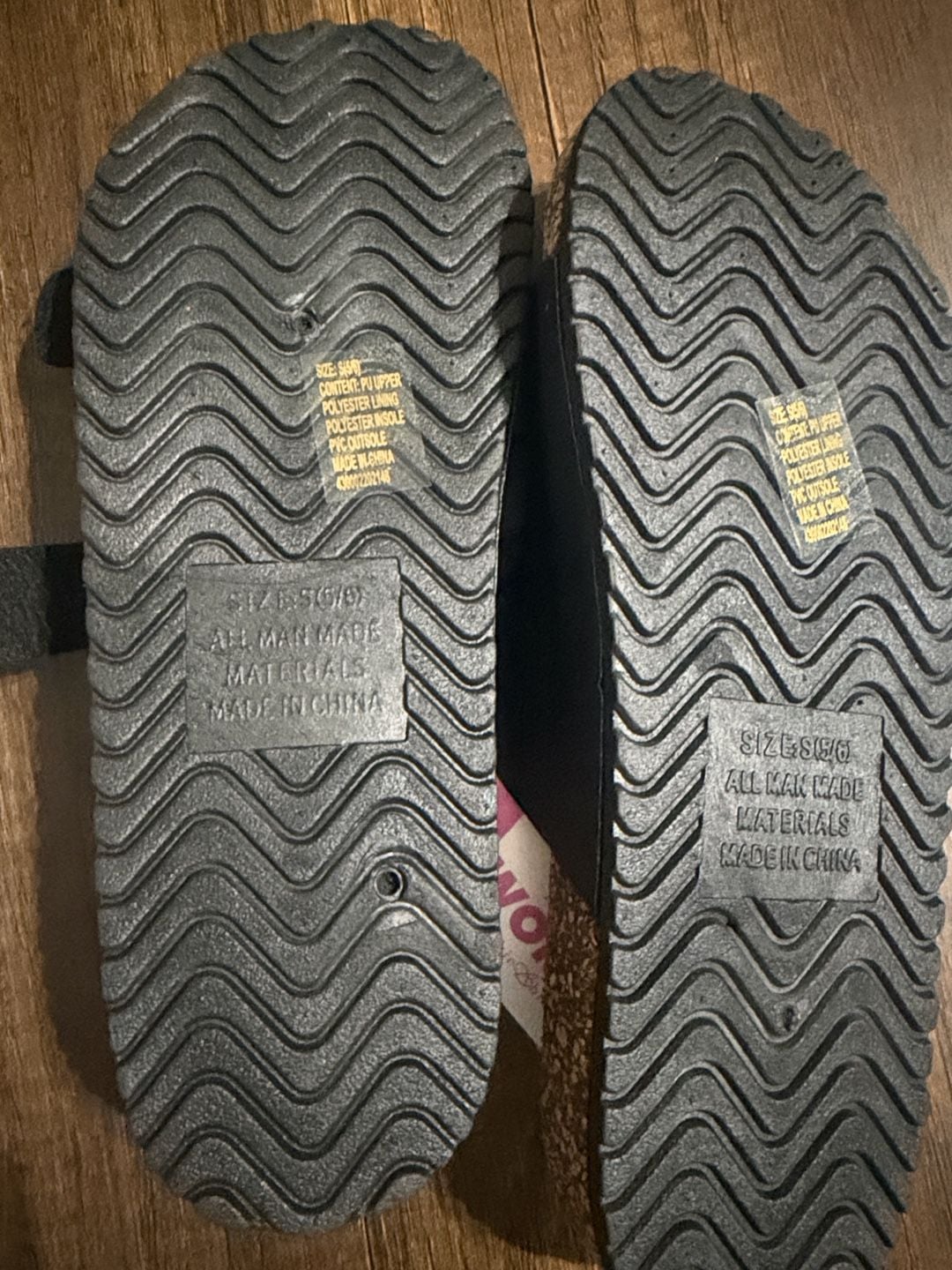 Bobbie Brooks Double Strap Sandals Size S (5/6) Black 5