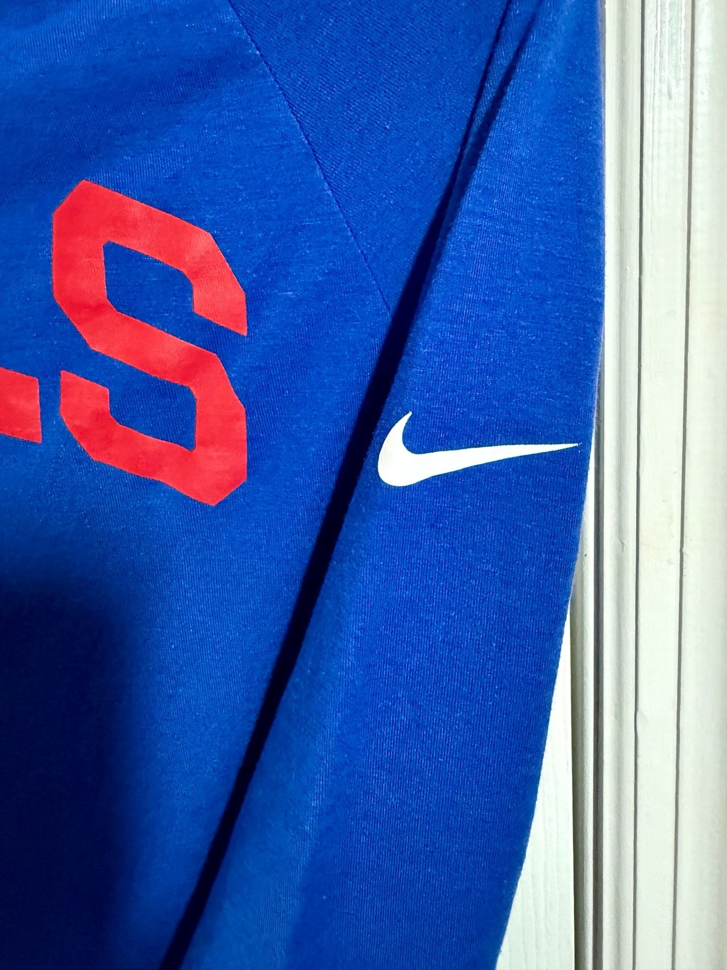 Nike Buffalo Bills 3/4 Sleeve Raglan Fashion Top Royal Blue 6