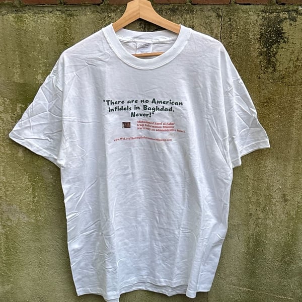 Hanes 2003 Iraqi Information Leader Meme Graphic T-Shirt Size L
