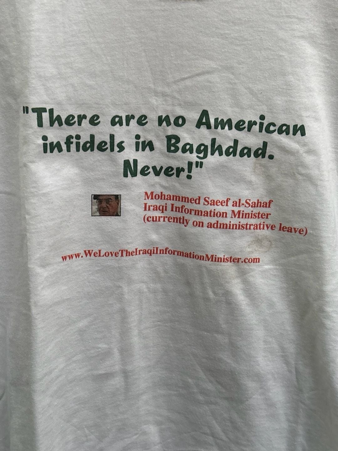 Hanes 2003 Iraqi Information Leader Meme Graphic T-Shirt Size L 3