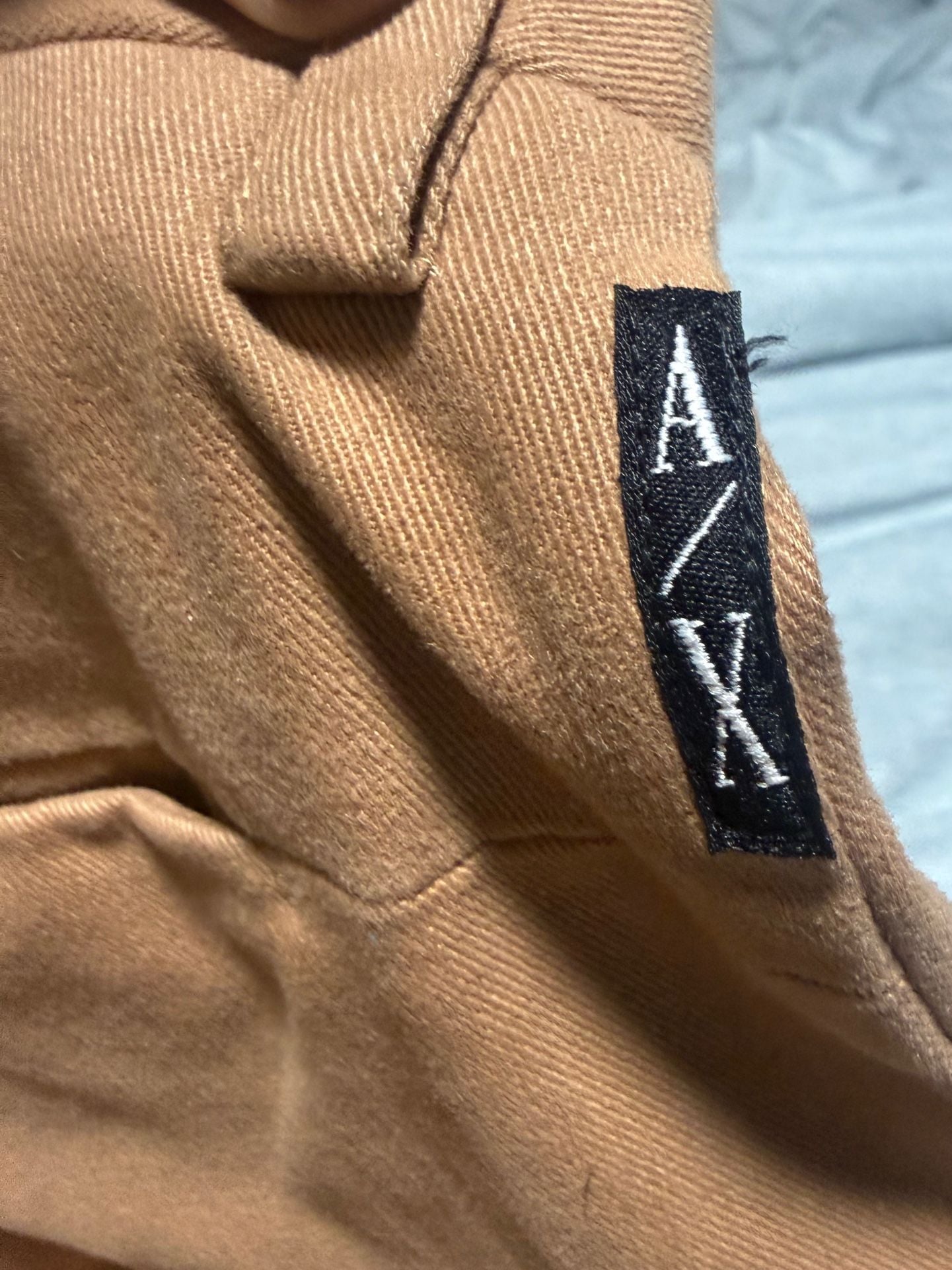 Armani Exchange Pants Size 33 Long Brown Cotton Blend Trouser 3