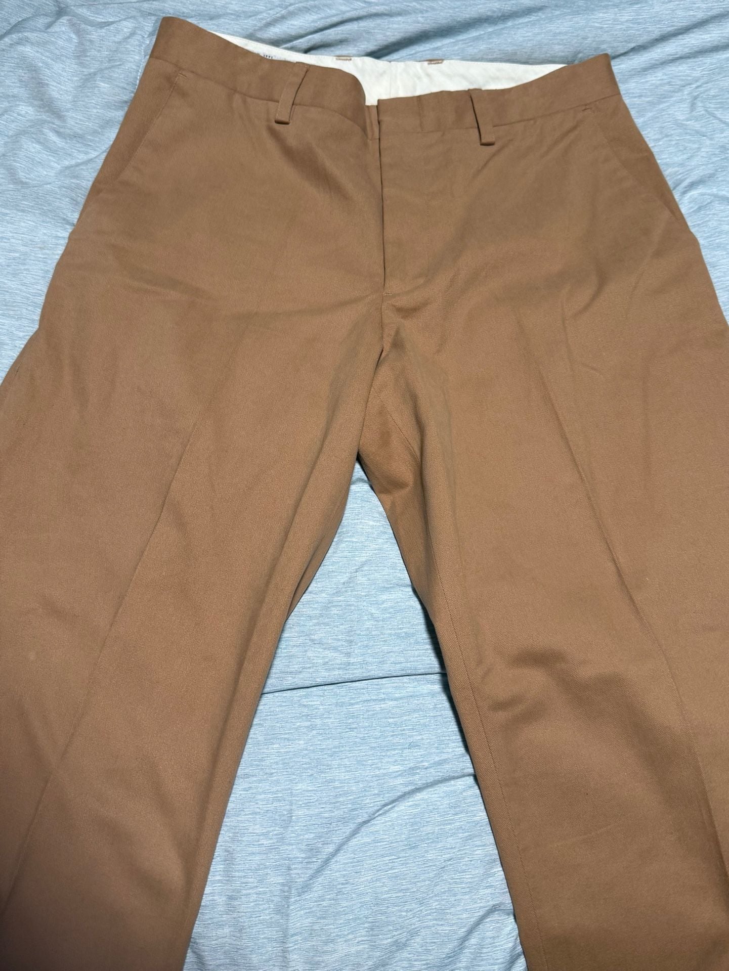 Armani Exchange Pants Size 33 Long Brown Cotton Blend Trouser 4