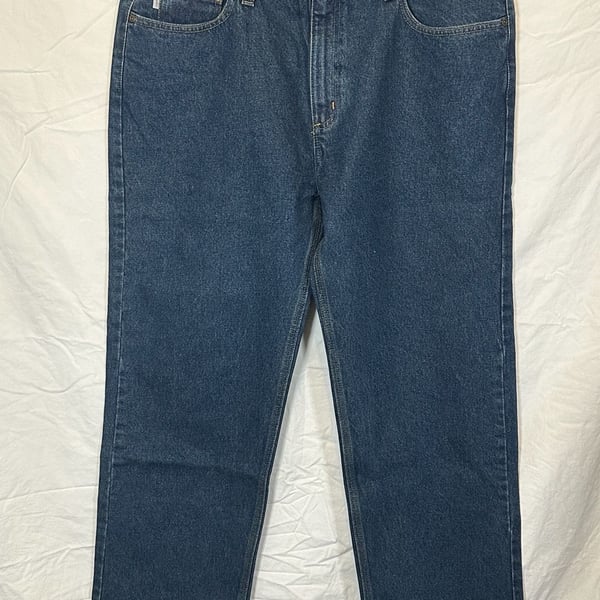 Carhartt B460 DVB Relaxed Fit Straight Leg Jeans Size 40x32 Dark Wash Denim