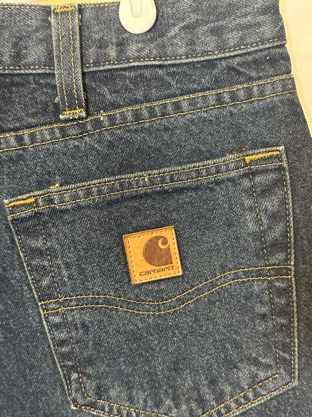 Carhartt B460 DVB Relaxed Fit Straight Leg Jeans Size 40x32 Dark Wash Denim 4