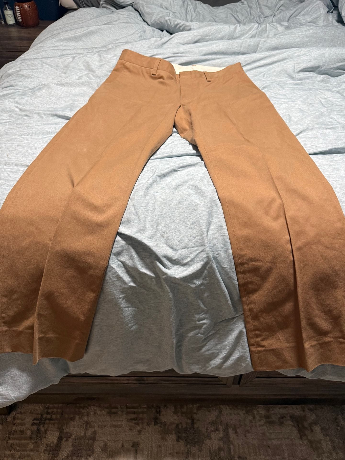 Armani Exchange Pants Size 33 Long Brown Cotton Blend Trouser 5