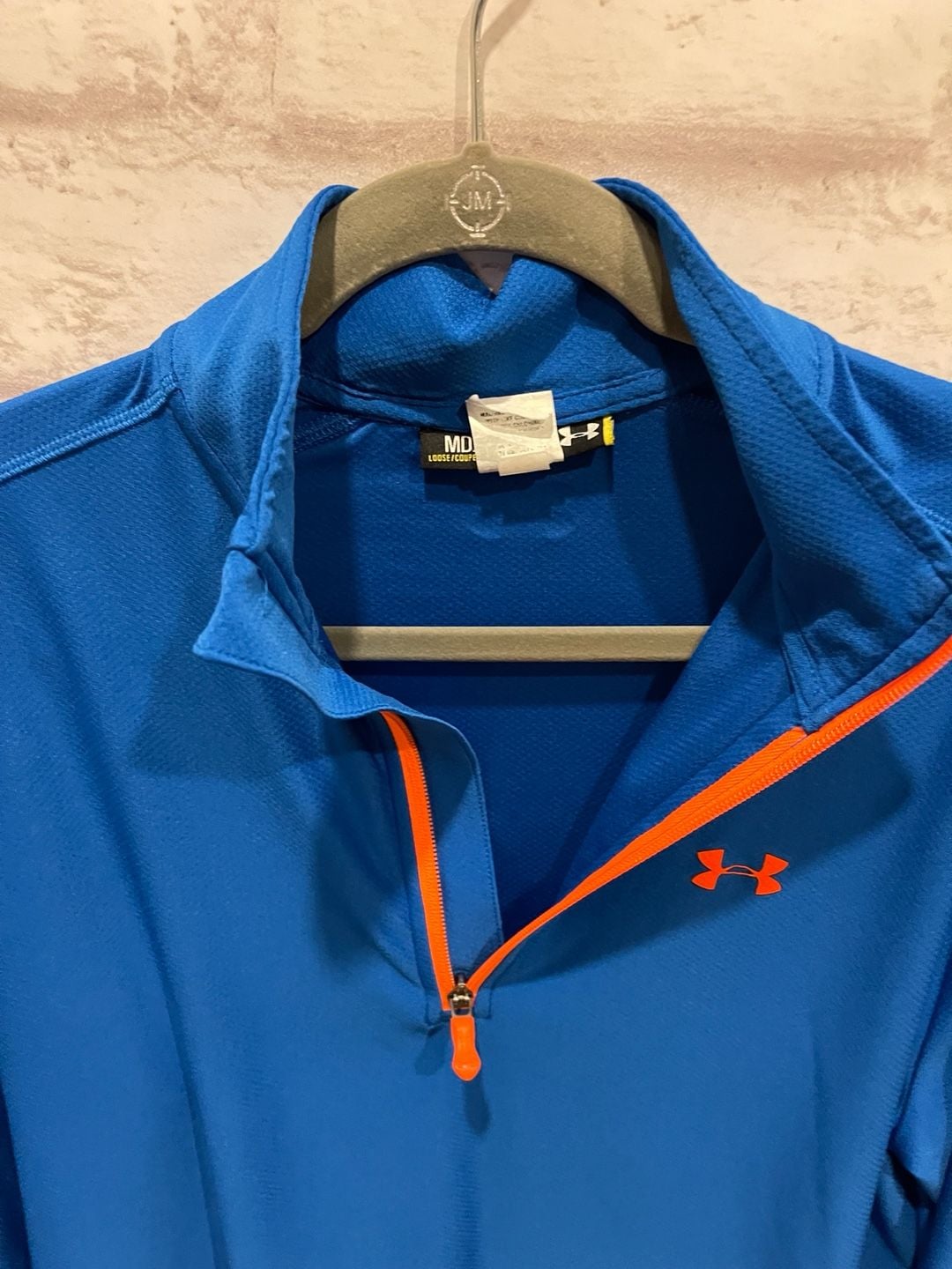 Under Armour Velocity 2.0 Size MD/M Blue Orange 1/4 Zip Pullover 6