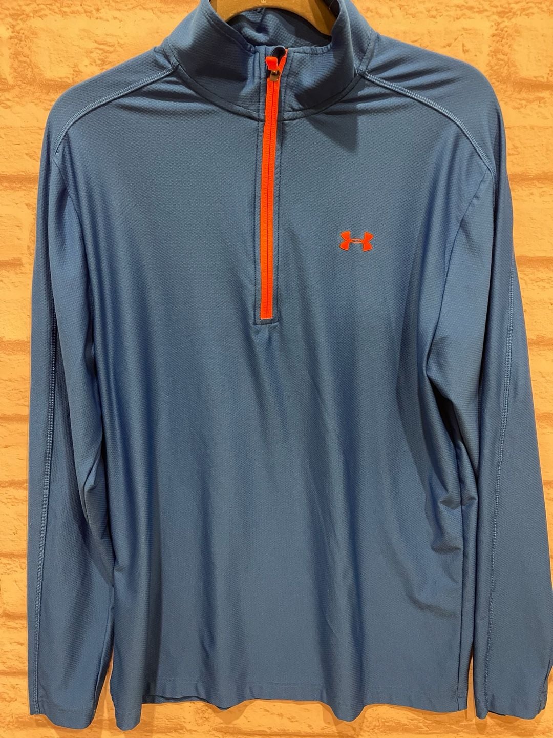Under Armour Velocity 2.0 Size MD/M Blue Orange 1/4 Zip Pullover 8