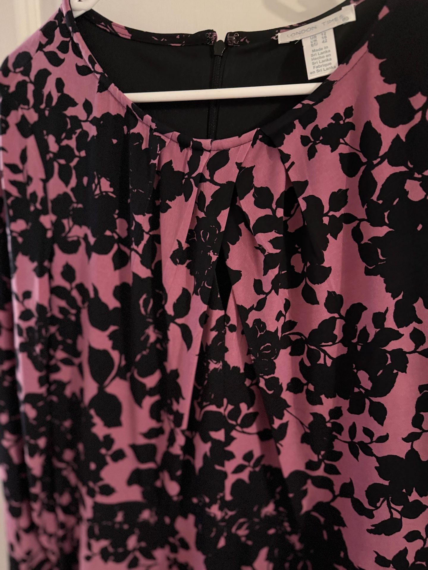 Women's London Times Floral Pleated Fit & Flare Dress 3