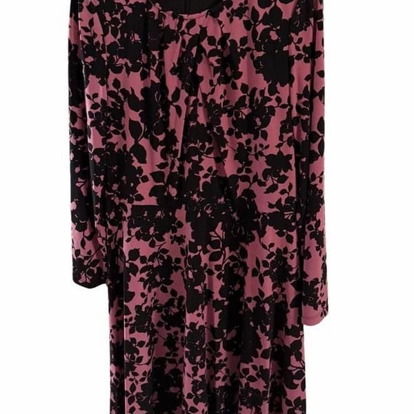 Women's London Times Floral Pleated Fit & Flare Dress