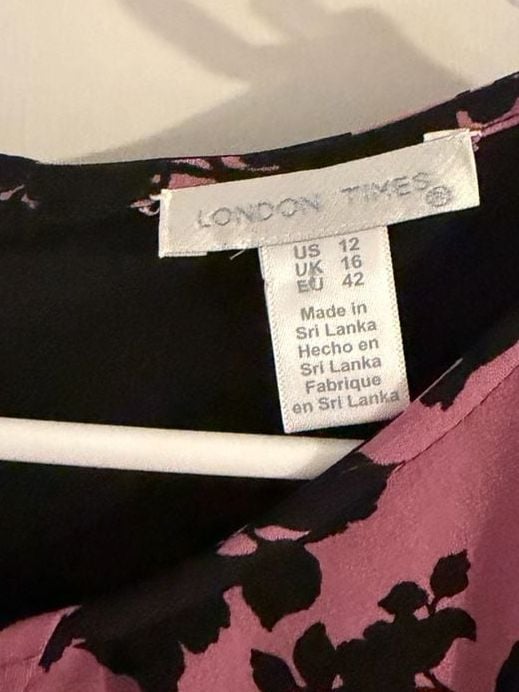 Women's London Times Floral Pleated Fit & Flare Dress 4