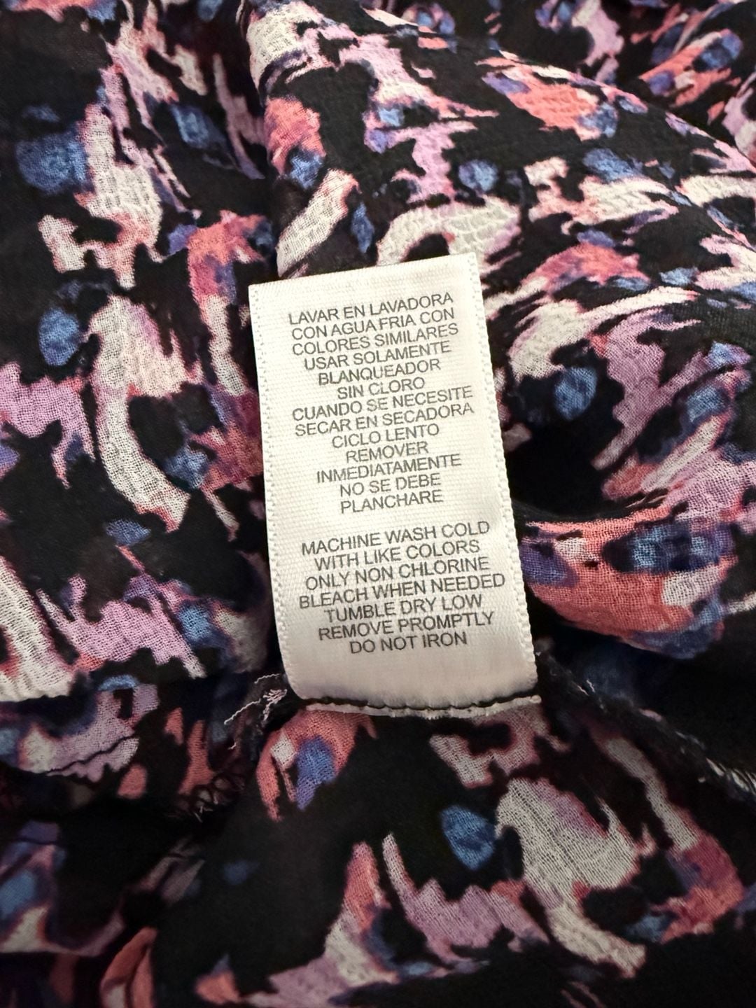daisy fuentes Ruffled V-Neck Tank Top Size XL Multicolor Chiffon Abstract 9