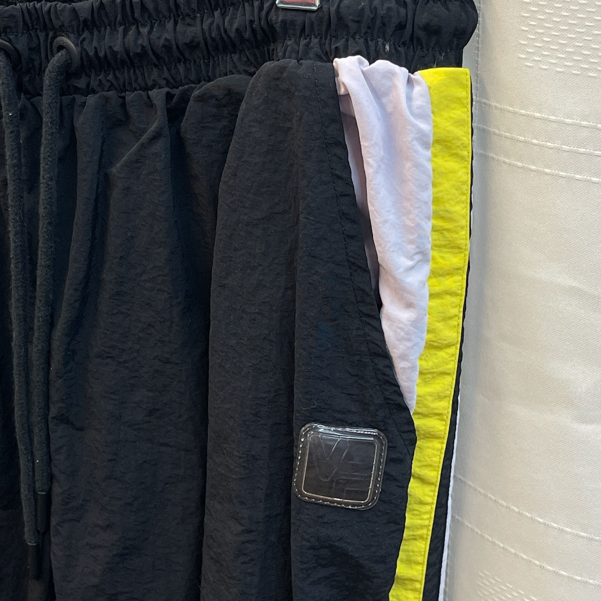 L Large Fila x Vfiles Track Pants Black Yellow Greenhouse 2019 Collab Streetwear Collector 5