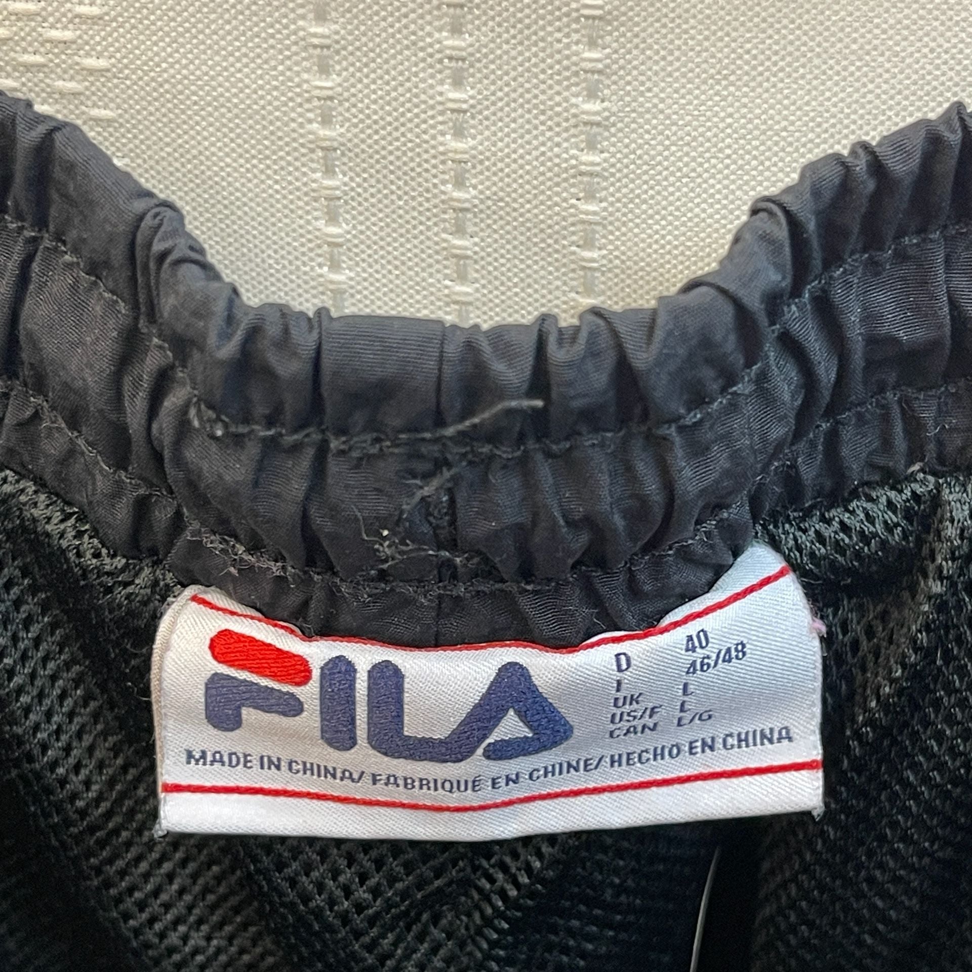 L Large Fila x Vfiles Track Pants Black Yellow Greenhouse 2019 Collab Streetwear Collector 7
