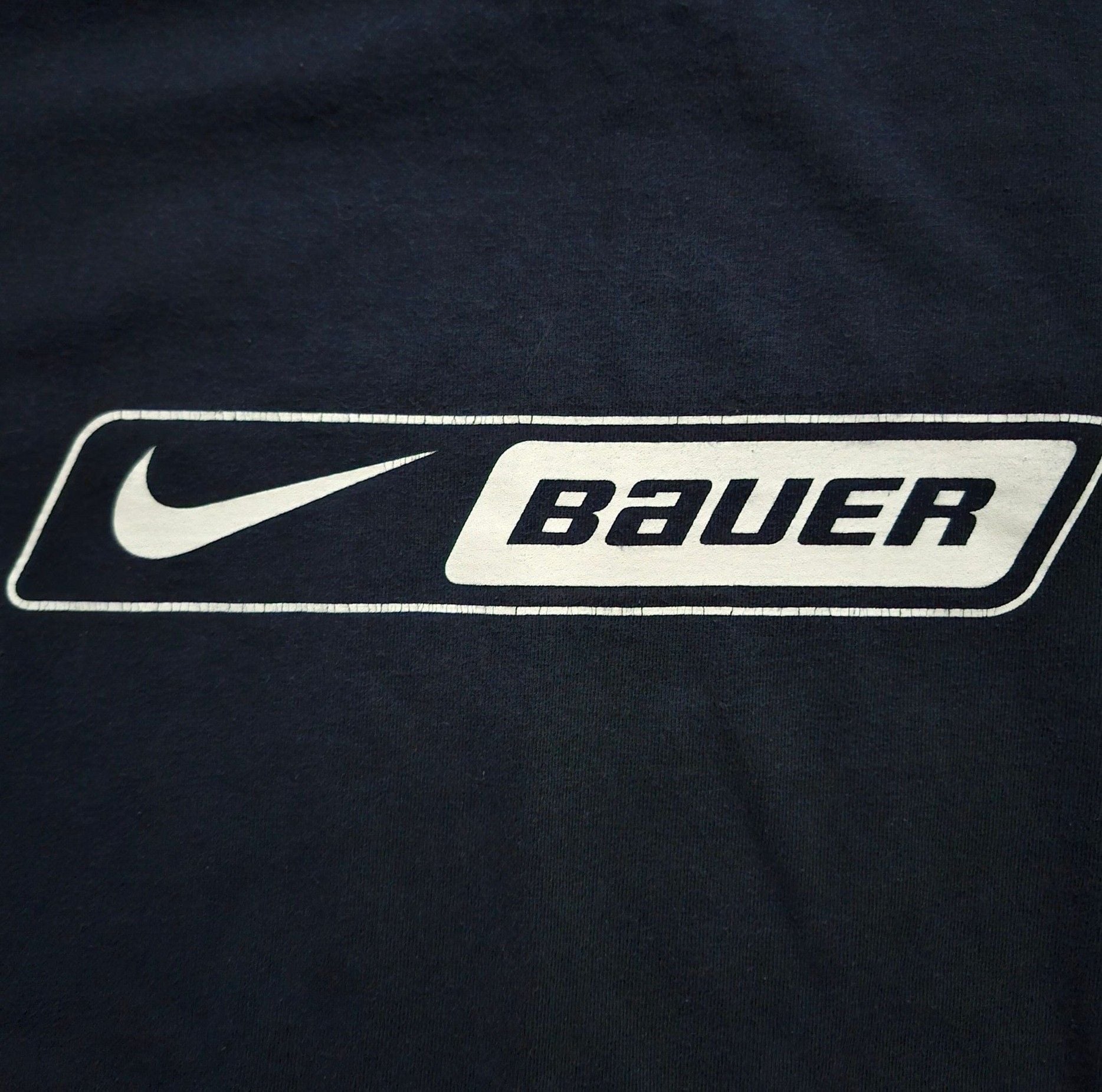 Nike Bauer Long Sleeve T-Shirt Size Medium Navy Vintage 3